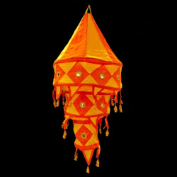 LAMPARA DE TELA DE 3 PISOS