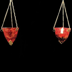 PORTA VELA VIDRIO ROJO 'DC27 R'