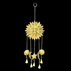 COLGANTE SOL CON 5 COLGANTES DORADO 'RD87'