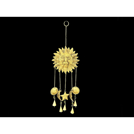 COLGANTE SOL CON 5 COLGANTES DORADO 'RD87'