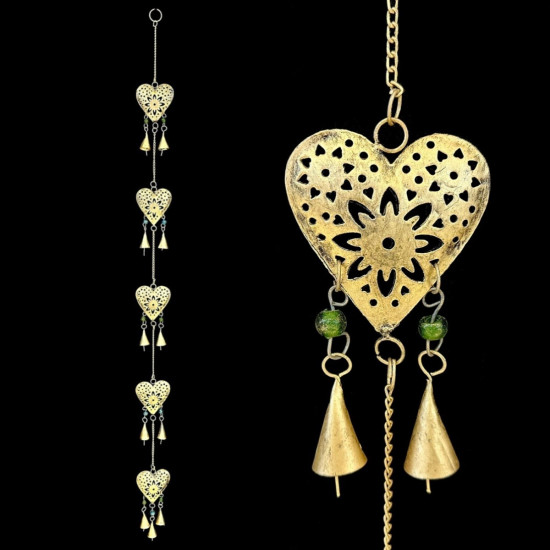 TIRA CORAZON GORDO CALADO X5 DORADO 'RD153'