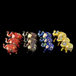 SET X3 FLIA DE ELEFANTES CON BRILLO 'RD100'