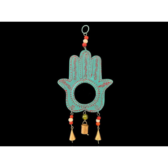 COLGANTE MANO DE FATIMA CON ESPEJO TURQUESA '29153 TQ'