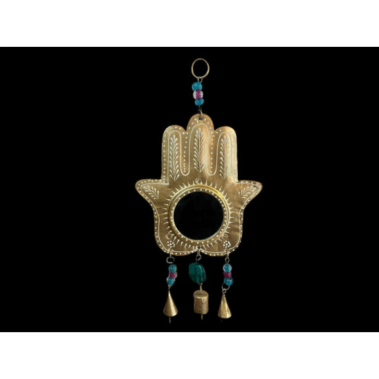 COLGANTE MANO DE FATIMA CON ESPEJO DORADO '29153 GL'