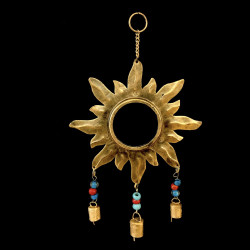 COLGANTE ESPEJO SOL CON RAYOS ORO '20382 G'
