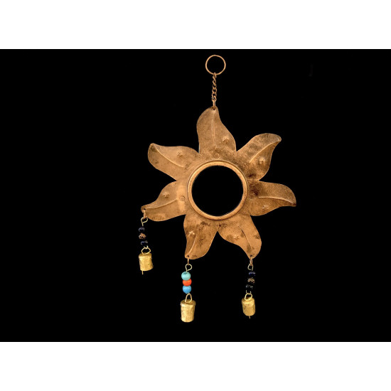 COLGANTE ESPEJO FLOR DE METAL COBRE '19683 C'