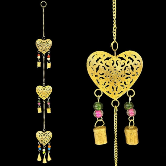 TIRA CORAZON X3 GORDO CALADO DOBLE DORADO 'RD151'