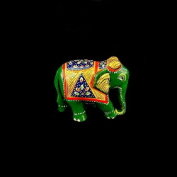 ELEFANTE DE MADERA PINTADO MEDIANO 'SM232'