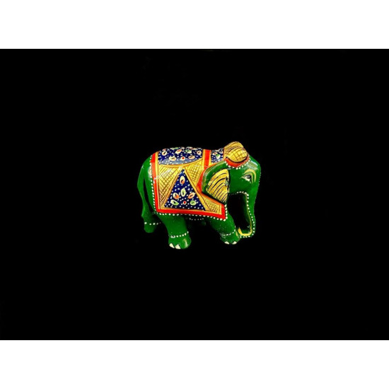 ELEFANTE DE MADERA PINTADO MEDIANO 'SM232'