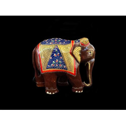 ELEFANTE DE MADERA PINTADO XL 'SM232'