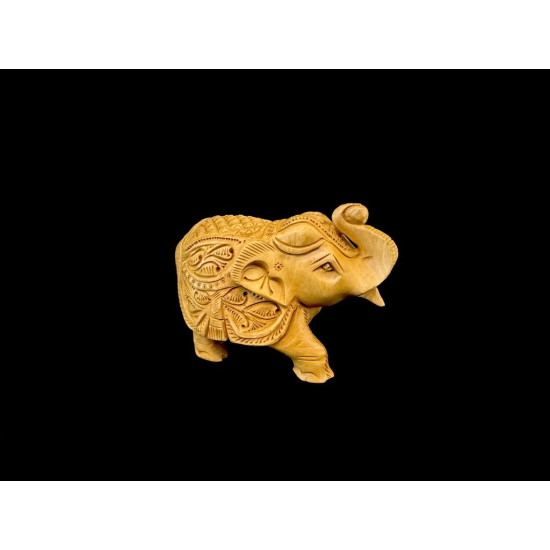 ELEFANTE TALLADO DE MADERA CHICO 'E105'