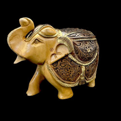 ELEFANTE TALLADO DE MADERA MIX XL 'E105'