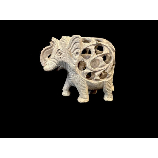 ELEFANTE DE PIEDRA CON CRIA GRANDE 'SM223'