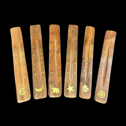 PORTA SAHUMERIO SKY DE MADERA CON BRONCE 'IH17'