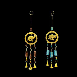 COLGANTE BRONCE  ELEFANTE CON VITRO 'SAM61'