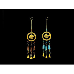 COLGANTE BRONCE  ELEFANTE CON VITRO 'SAM61'