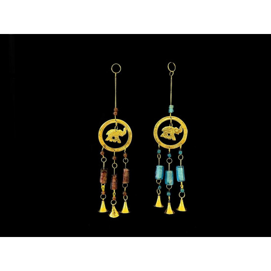 COLGANTE BRONCE  ELEFANTE CON VITRO 'SAM61'