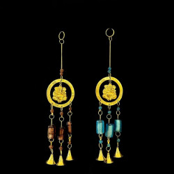 COLGANTE BRONCE GANESHA CON VITRO 'SAM61'