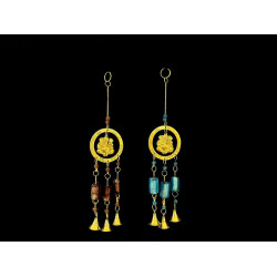 COLGANTE BRONCE GANESHA CON VITRO 'SAM61'
