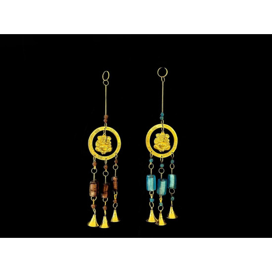 COLGANTE BRONCE GANESHA CON VITRO 'SAM61'