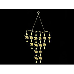 COLGANTE LLUVIA DE ELEFANTES DORADO 'RD08'