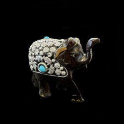 ELEFANTE NEGRO DE MADERA GRANDE 'EN17'