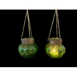 PORTA VELA DE VIDRIO VERDE 'DC32 G'