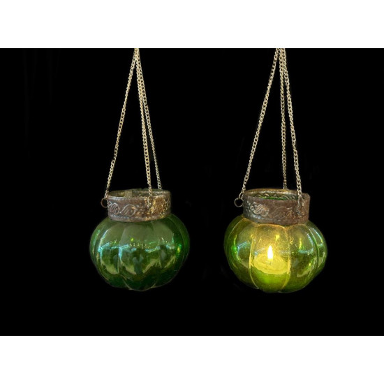 PORTA VELA DE VIDRIO VERDE 'DC32 G'