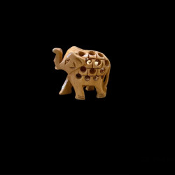 ELEFANTE DE MADERA CON CRIA CHICO 'SM224'