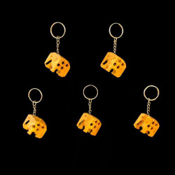 LLAVERO ELEFANTE MADERA CON AGUJEROS