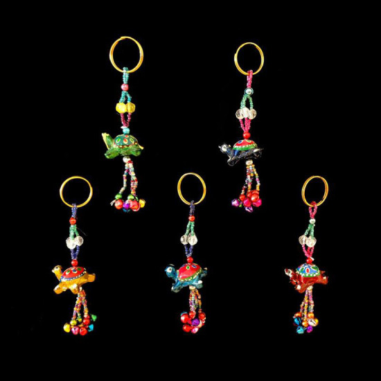 LLAVERO RESINA TORTUGA CON CASCABEL