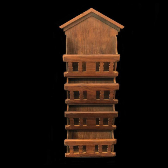 PORTA CARTAS DE MADERA PARA PARED X4