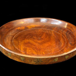 PLATO DE MADERA CON BRONCE NRO 7