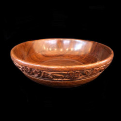 PLATO DE MADERA TALLADO NRO 5