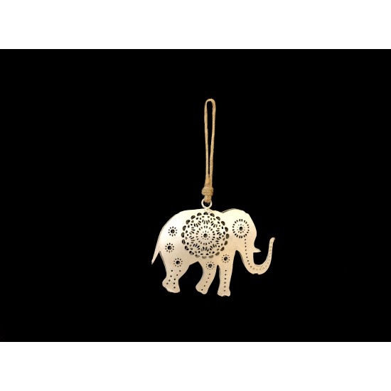 COLGANTE ELEFANTE PLATEADO MEDIANO '502147'