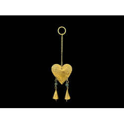 COLGANTE CORAZON GRANDE CALADO DORADO 'RD219'
