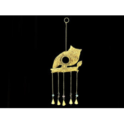 COLGANTE BUHO CON ESPEJO CHICO DORADO 'RD15'