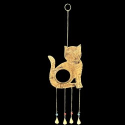 COLGANTE GATO CON ESPEJO COBRE 'RD103'
