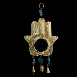 COLGANTE MANO DE FATIMA CON ESPEJO DORADO '29153 GL'