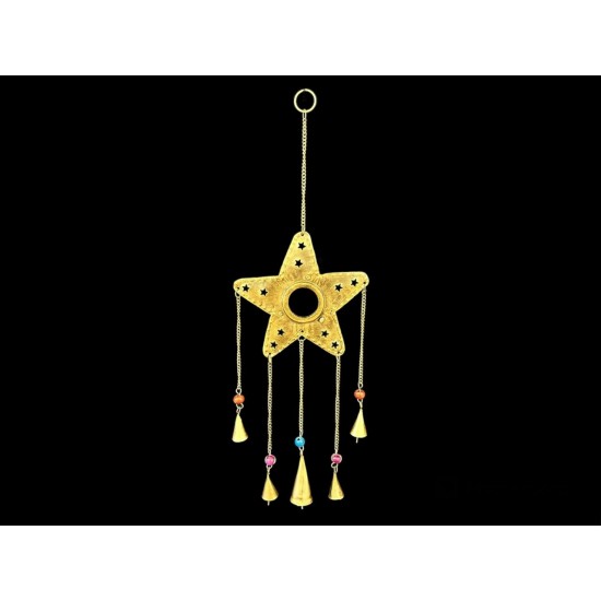 COLGANTE ESTRELLA CON ESPEJO ORO 'AT-RD14'