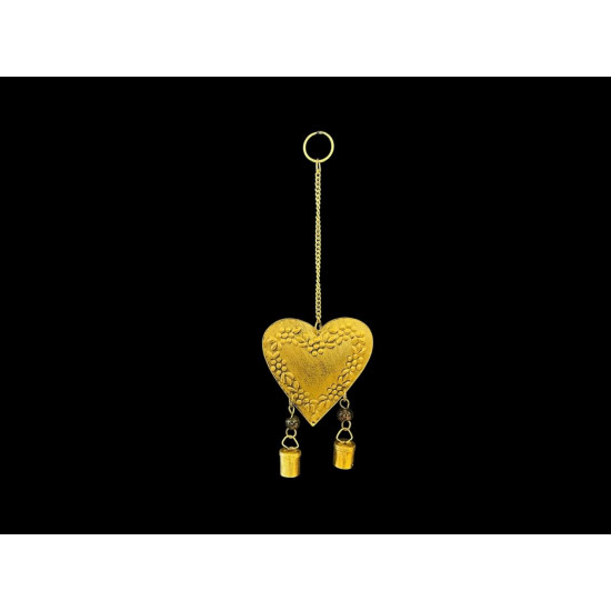 COLGANTE CORAZON GRANDE CALADO DORADO 'RD219'