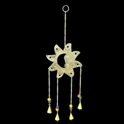 COLGANTE ESTRELLA LUNA C/ESPEJO CHICO PLATA 'RD13'