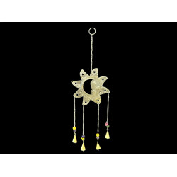 COLGANTE ESTRELLA LUNA C/ESPEJO CHICO PLATA 'RD13'