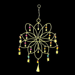 COLGANTE FLOR DE LOTO DORADO 'RD78'