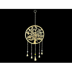 COLGANTE ARBOL DE LA VIDA REDONDO DORADO 'RD121'