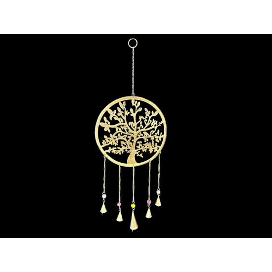 COLGANTE ARBOL DE LA VIDA REDONDO DORADO 'RD121'