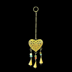 COLGANTE CORAZON GORDO CALADO DOBLE DORADO 'RD03'