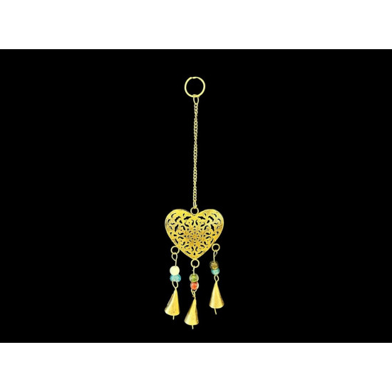 COLGANTE CORAZON GORDO CALADO DOBLE DORADO 'RD03'