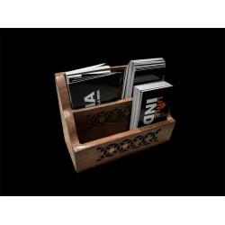 TARJETERO DOBLE DE MADERA TALLADO