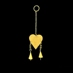 COLGANTE CORAZON CHATO DORADO 'RD246'
